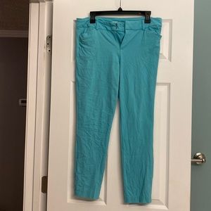 Teal pixie ankle pants